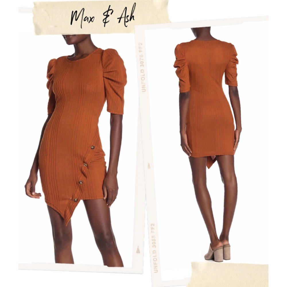 MAX & ASH Puff Sleeve Knit Dress